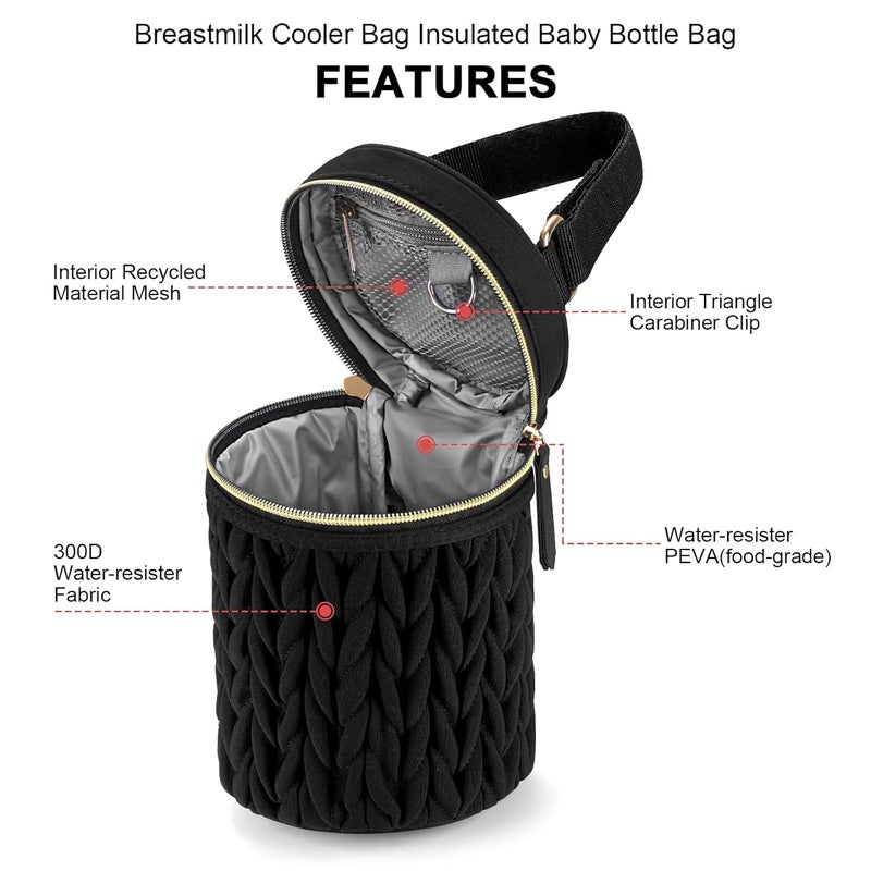 accmor حقيبة تبريد حليب الثدي، حقيبة عازلة لزجاجات الأطفال للأمهات المرضعات في دور الرعاية - Image 5